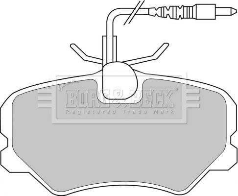 BORG & BECK Комплект тормозных колодок, дисковый тормоз BBP1608